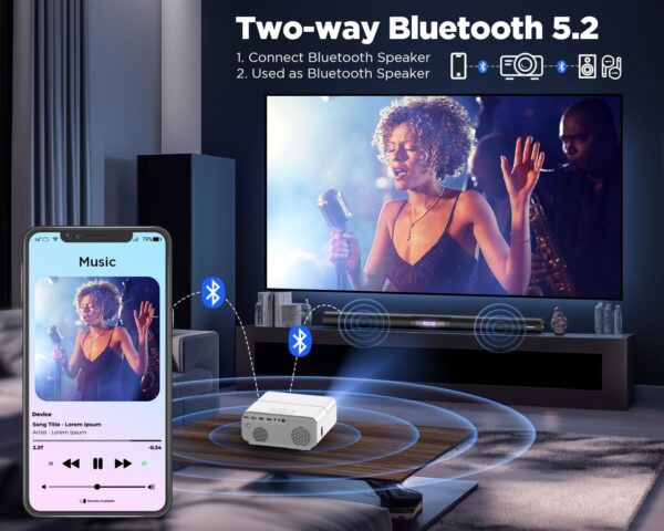 Proyector DBpower C16 4k Con Wi-fi Y Bluetooth 5.2 - Image 4