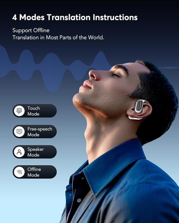 AI Language Translation Earbuds, Bluetooth 5.4, 144 Languages & Accents - Image 3