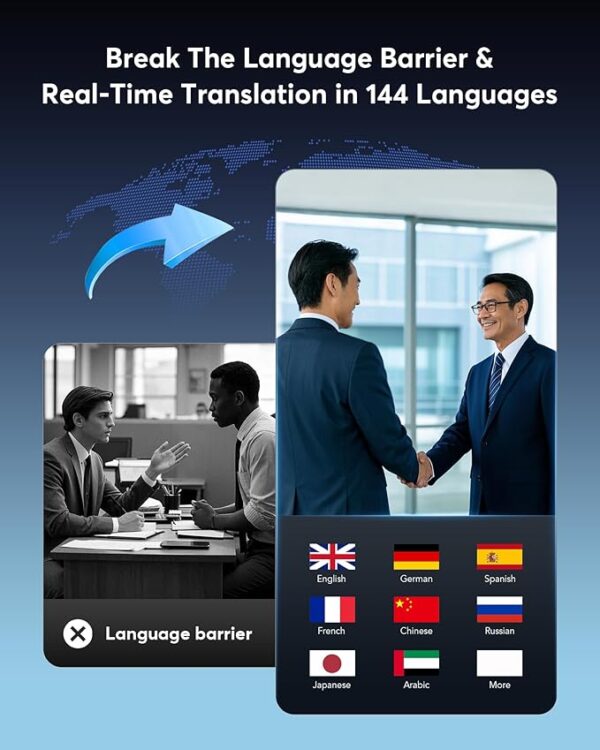 AI Language Translation Earbuds, Bluetooth 5.4, 144 Languages & Accents - Image 2