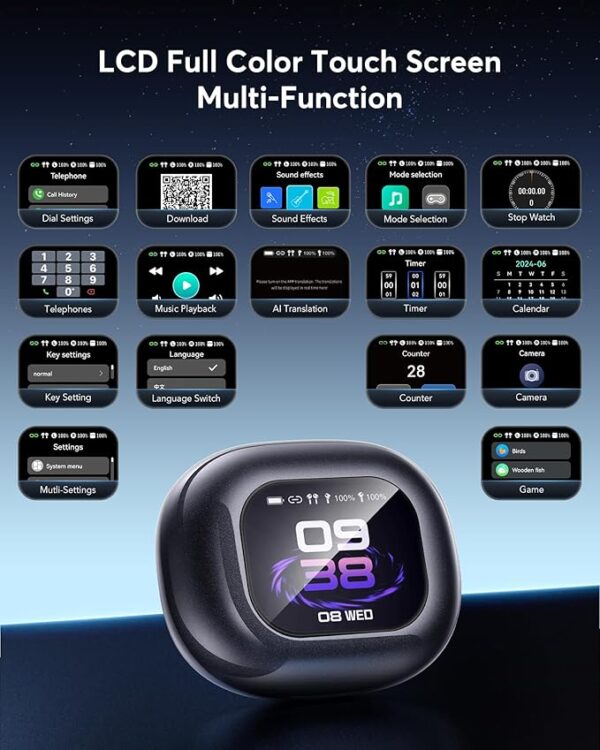 AI Language Translation Earbuds, Bluetooth 5.4, 144 Languages & Accents - Image 5